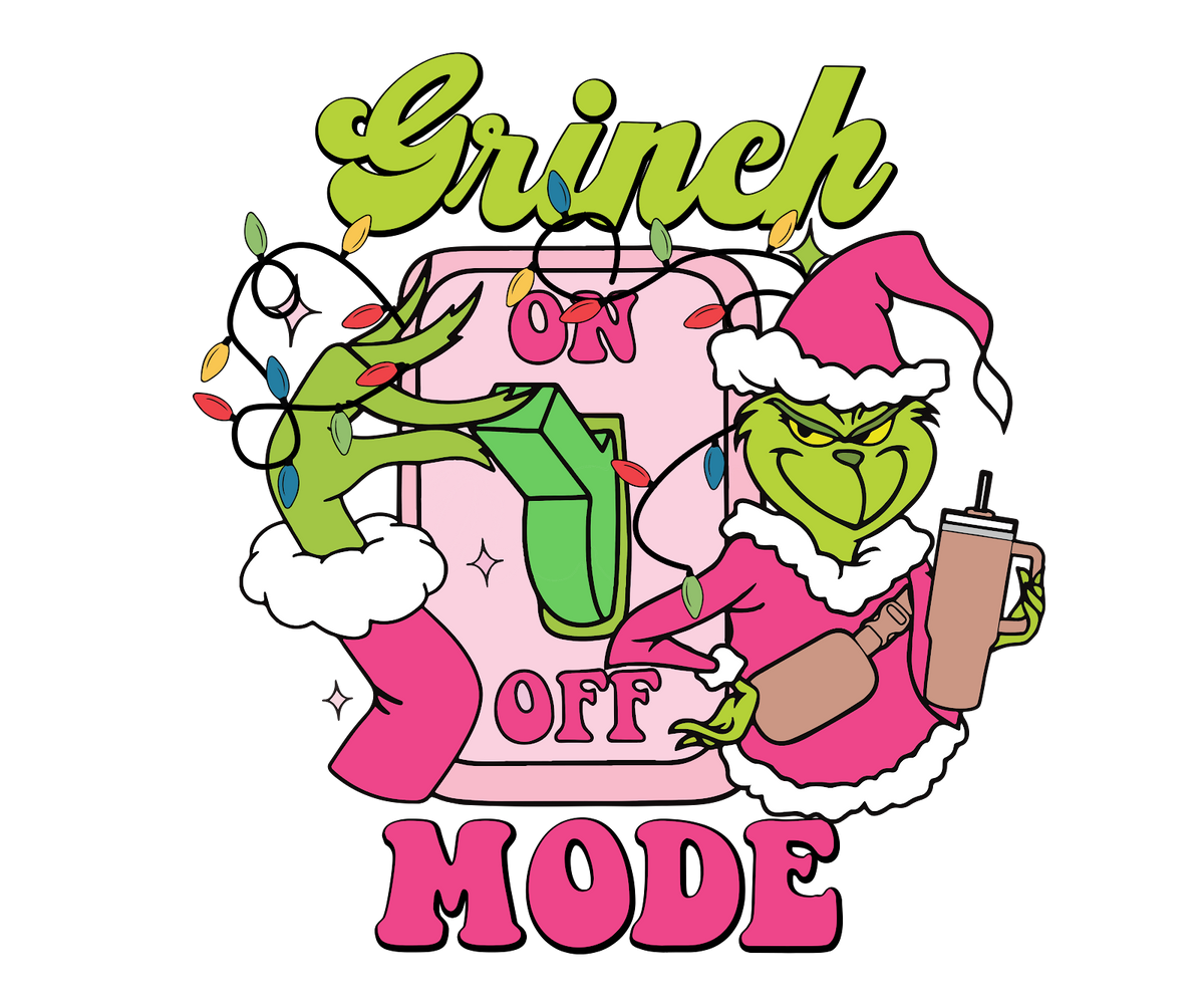 Grinch Christmas DTF transfer design