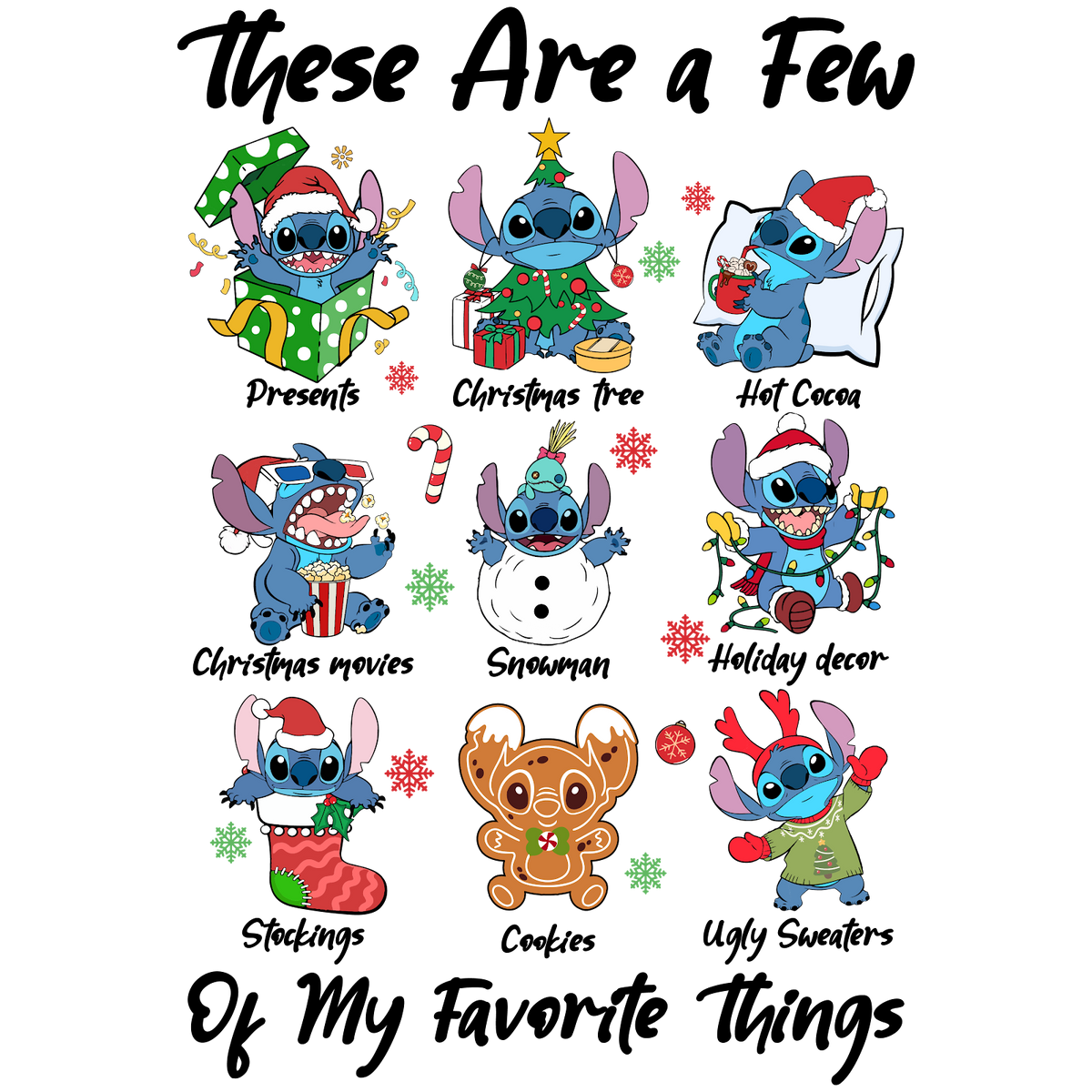 Christmas DTF transfer design