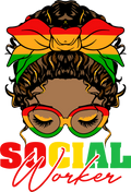 Social Worker DTF transfer design