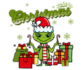 Grinch Christmas DTF transfer design