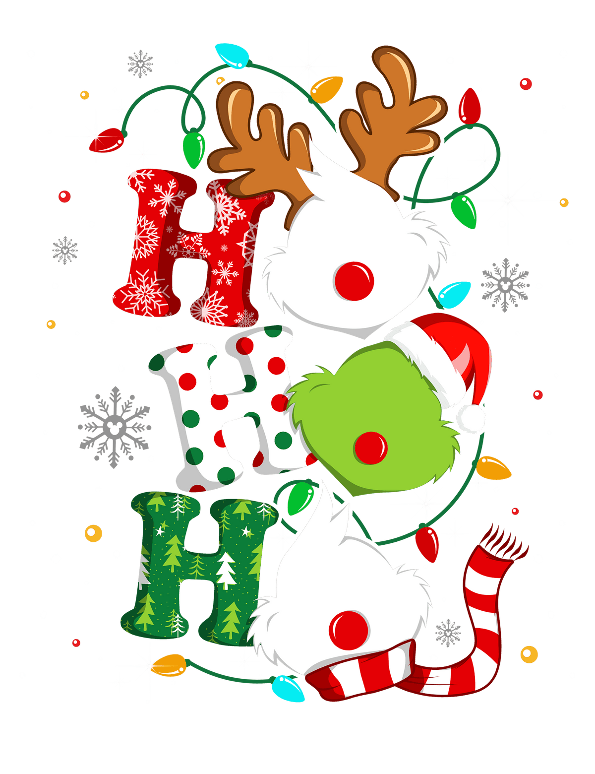 Christmas DTF transfer design