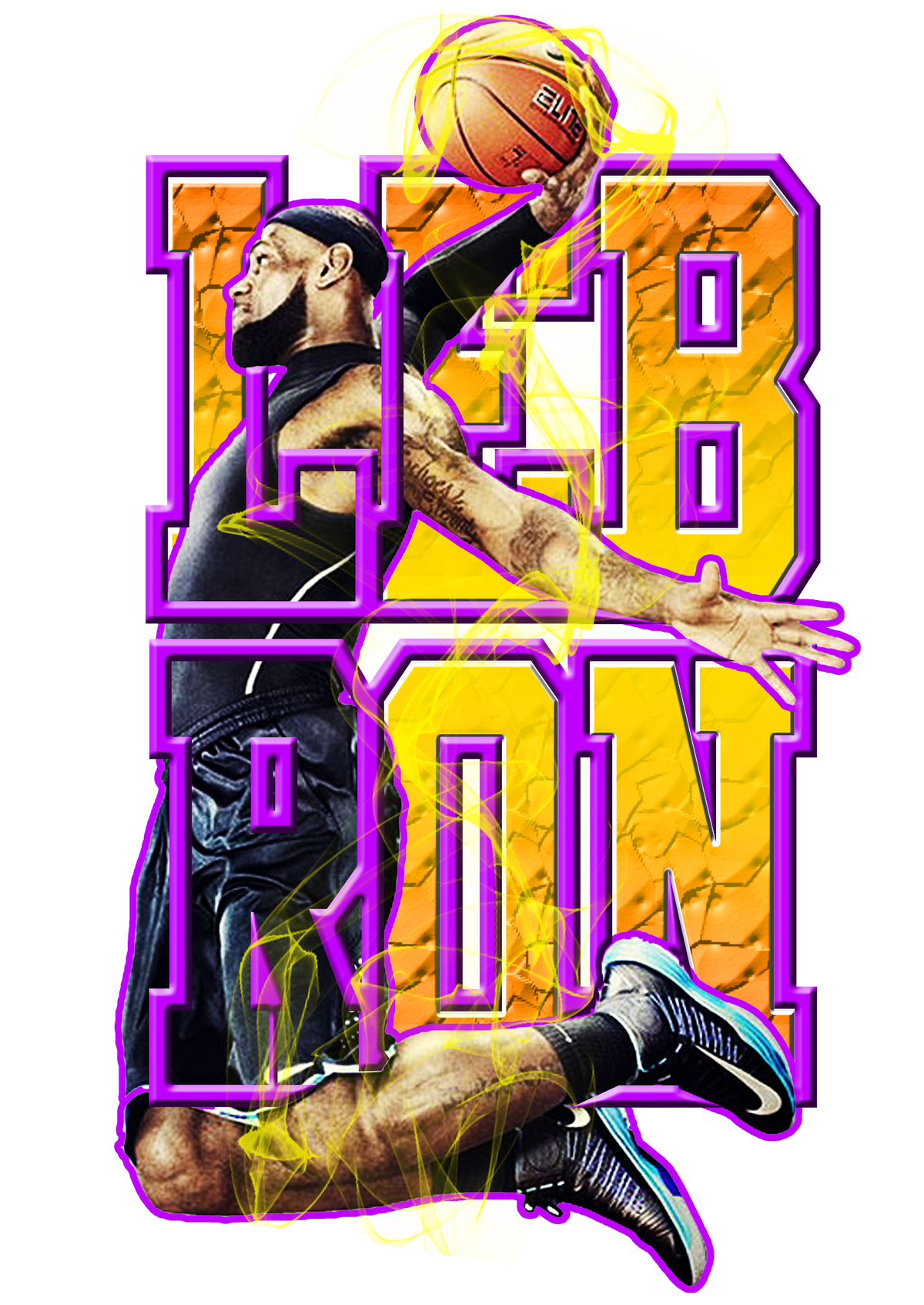 Basketball DTF transfer design