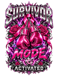 Survivor Mode Activated breast cancer awareness design