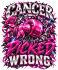 Cancer Picked Wrong breast cancer awareness design