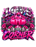 Love Is Our Corner breast cancer awareness design
