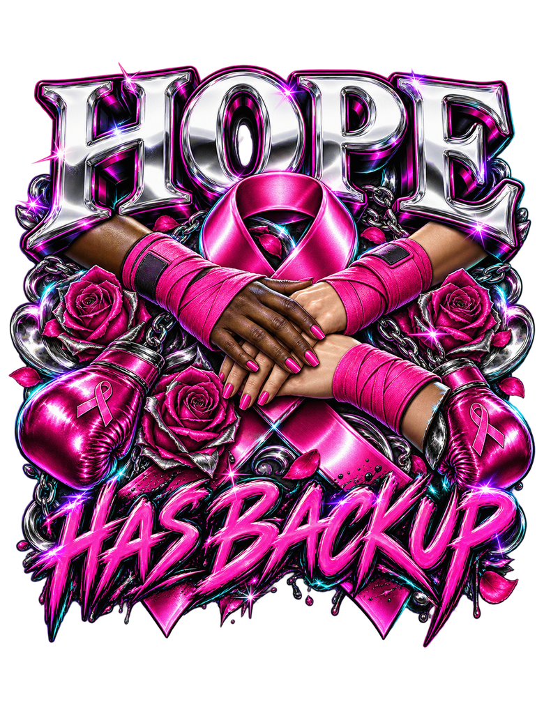 Hope Has Backup breast cancer awareness design