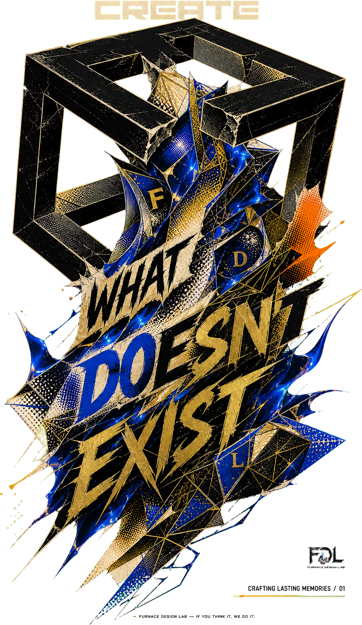 Create What Doesn't Exist full-back design