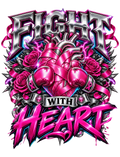 Fight With Heart breast cancer awareness design