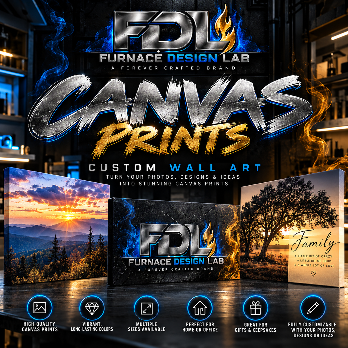 Custom canvas print sample image